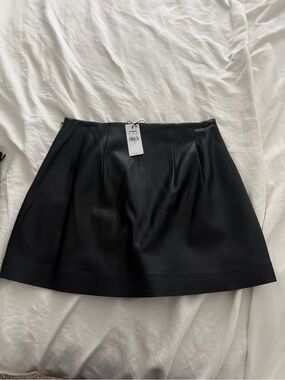 Brand new Express Black Faux Leather Mini Skirt